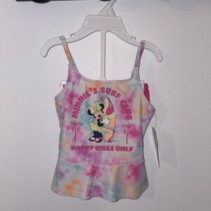 Disney Minnie Mouse’s Surf Club Happy vibes only 2 piece swimsuit 3T